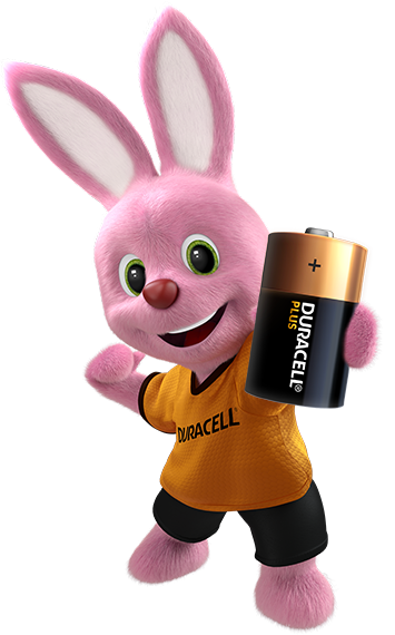 Duracell Bunny présente une pile alcaline Plus de taille D