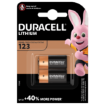 Piles au lithium 123 haute puissance Duracell 3V en pack de 2