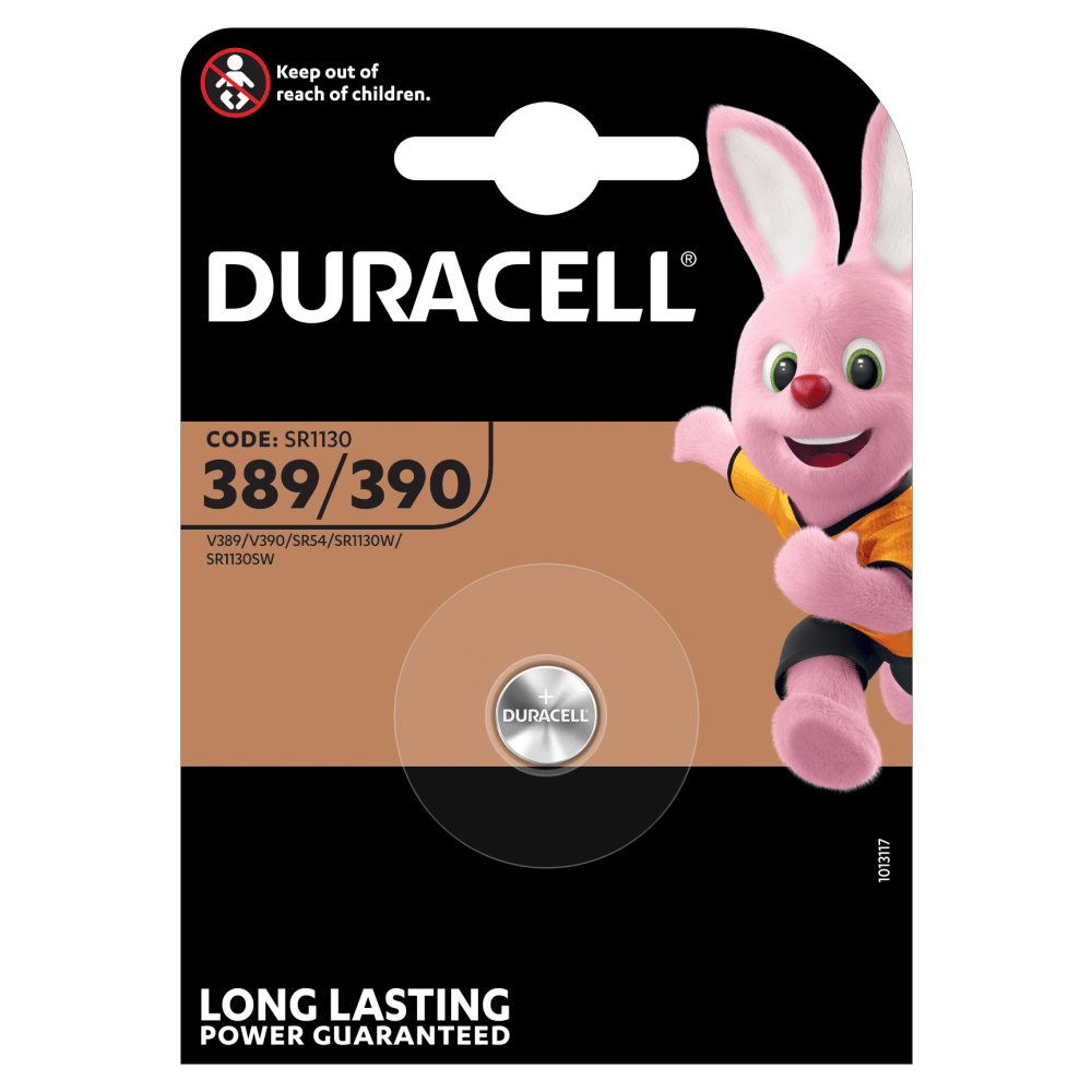 Pile bouton spéciales Duracell en Oxide d'argent 389/390 1.55V