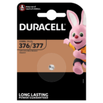 Pile bouton spéciales Duracell en Oxide d'argent 377/376