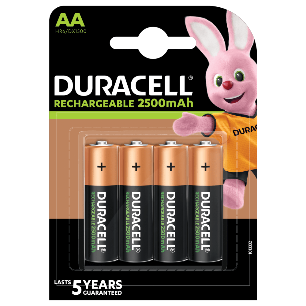 Piles rechargeables AA Duracell 2500mAh pack de 4 pièces