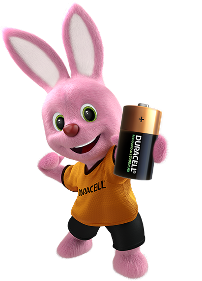Bunny présente la batterie rechargeable Duracell de taille C 3000mAh