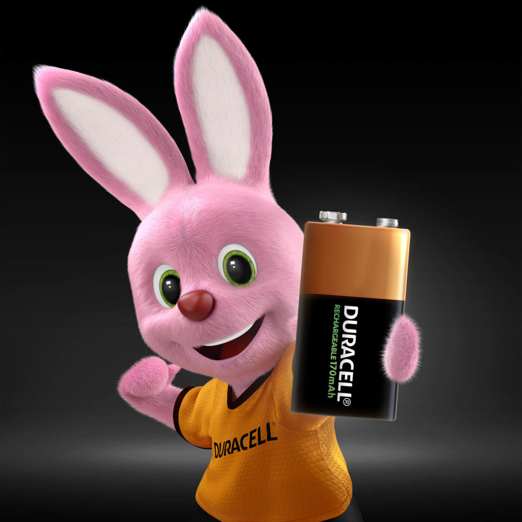 Duracell Bunny présente une batterie rechargeable 9V 170mAh