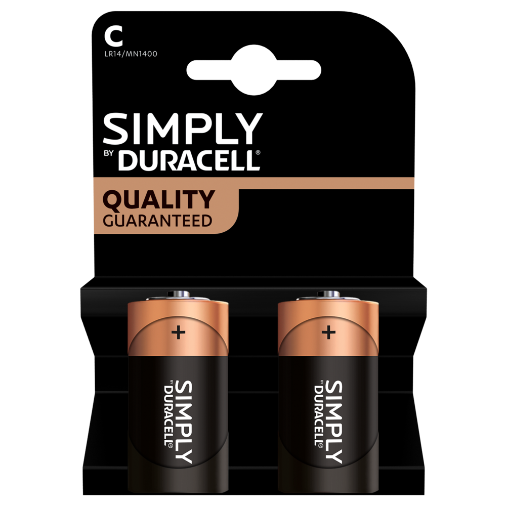 Piles C Duracell Plus (lot de 4) - Alcalines 1,5V - Durée de vie garantie à  100% - Idéales pour les appareils du quotidien - Emballage 0% plastique 